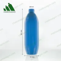 Vỏ chai nhựa pet 230ml xanh biển đục