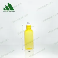 Vỏ chai nhựa pet màu vàng trong 50ml