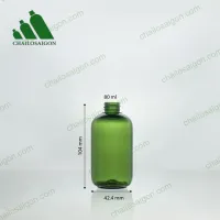 Vỏ chai nhựa pet xanh lá 80ml