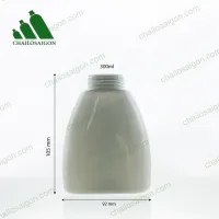 Vỏ chai nhựa pet đựng sữa rửa mặt tạo bọt trắng sứ lùn