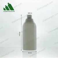 Vỏ chai nhựa pet trắng sứ 300ml đựng dầu gội