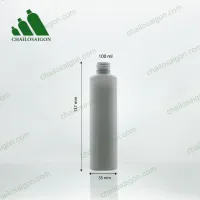 Vỏ chai nhựa pet trắng sứ 100ml cao 134mm